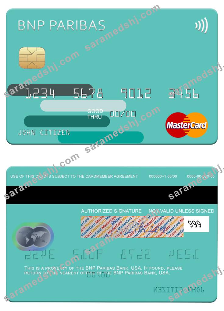 USA BNP Paribas Bank mastercard